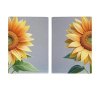 Big Sunflower on Background Passport Holder Passport Wallet PU Leather Passports Protective Cover Slim Travel Accessories