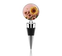 Big Sunflower Wine Stoppers for Wine Bottles Vacuum Wine Bottle Stopper Silicone Reusable Wine Corks Gift Leak Proof Bottle Cover Keep Wine Fresh Wine Bottle Sealer Set