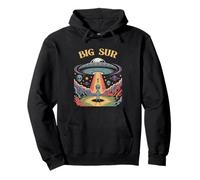 Big Sur Alien UFO Abduction Retro Sci-Fi Art Pullover Hoodie