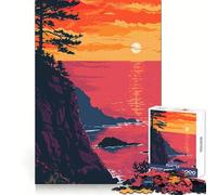 Big Sur California Art 1000-piece Puzzle for Teenagers Thinking Skill Calm Distraction Smooth Cut Great Gift (50x75cm)