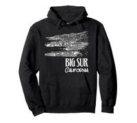 Big Sur California Coastline Art Illustration Souvenir Pullover Hoodie