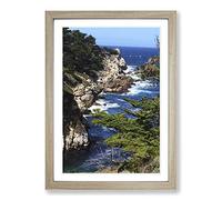 Big Sur California Landscape Framed Print | A2 Oak Framed Wall Art | Ready to Hang | Modern Nature Picture | Living Room Bedroom Lounge Office