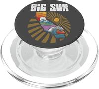 Big Sur California Outdoors Retro Mountains & Waves PopSockets PopGrip for MagSafe
