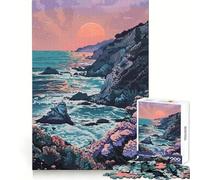 Big Sur California Pixel 1000-piece Puzzle for Teenagers Thinking Skill Calm Distraction Smooth Cut Great Gift (50x75cm)