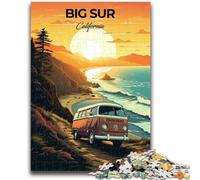 Big Sur California Travel Jigsaws 1000 Pieces for Adults, Toys Educational Games Stress Relieving Secret Santa Gifts for And Age 14 1000pcs(50x75cm)