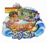Big Sur California USA Fridge Magnet Tourist Souvenir Home Decoration Refrigerator Creative Wooden Craft