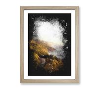Big Sur Drive In California Paint Splash Modern Framed Print | A2 Oak Framed Wall Art | Ready to Hang | Modern Nature Picture | Living Room Bedroom Lounge Office