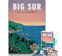 Big Sur Jigsaw Puzzles 1000 Pieces for Adults Teens,Staycation Kill Time with Fully Interlocking Randomly Shaped Pieces 38x26cm