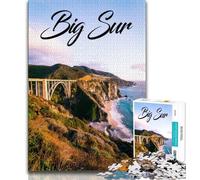 Big Sur Jigsaw Puzzles for Teenagers,Challenging Game Toys Every Piece Is Unique - Challenging Family Fun Game 38x26cm