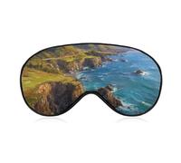 Big Sur Rugged Coastline Cliffs Blackout Sleep Mask for Side Sleeper Soft Covers for Travel Essentials Nap