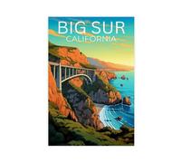 Big Sur Travel Poster (2) Canvas Poster Wall Art Decor Print Picture Paintings for Living Room Bedroom Decoration 08x12inch(20x30cm)