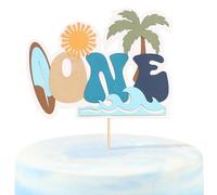Big Surf One Cake Topper - Surfing 1st Birthday Cake Topper, Summer Themed, Beach Birthday Decorations, Bohemian Party, Cake Decorations, Little Surfer