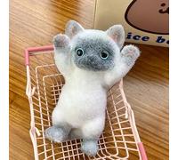 Big Taba Squishy Cat, Fluffy Sticky Soft Realistic Cat,Stress Relieving Cute Large Cat Toys for Family or Friend (Siamese Cat)