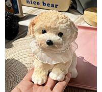 Big taba Squishy Dog, Handmade Squishy Dog Stress Relief Toy for Adult/Kids, Cute & Soft Teddy Dog Design, Perfect Squeeze Toys Gift for Relaxation and Fun(Cream Color)