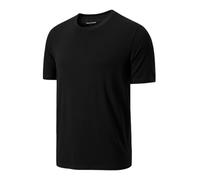 Big & Tall Men's Bamboo Viscose Cooling Undershirt, Instant Cool Tshirt for Hot Sleepers & Night Sweats (Chest: 40"-68"), Black, Large