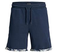 Big & Tall Mens Sweat Shorts Smart Printed Turn up Activewear by Jack & Jones Navy Size 44