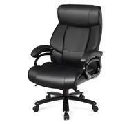 Big &Tall Office Chair Swivel Padded Executive Chair Ergonomic Computer Desk Chair Adjustable Height COSTWAY Black One Size