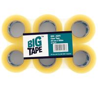 Big Tape Acrylic Packaging Tape, 48mm x 150m, Clear, 6 Pack