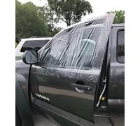 Big Tape Window Plastic Barrier Film - 2 Pack of 12 Feet XL Roll of Plastic for Windows - 17.5 Inch Wide Car Tape for Broken Windows - Waterproof, No Sticky Residue - Easy DIY Installation.