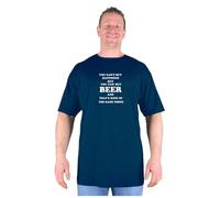 Big Tee Shirt Big Mens Navy Blue Beer Happiness T-Shirt Oversized Funny Joke Comical Sarcastic Tall Cotton Large Man for Sizes M L XL 2XL 3XL 4XL 5XL 6XL 7XL 8XL, Size : 7XL
