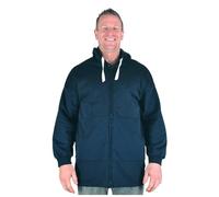 Big Tee Shirt Big Mens Navy Blue Karma Extreme Length Long Tall Zip Up Hoodie Large Man for Sizes 2XL 3XL 4XL 5XL 6XL 7XL 8XL for Big and Tall Men ONLY, Size : 4XL