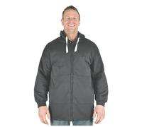 Big Tee Shirt Big Mens Raven Grey Karma Extreme Length Long Tall Zip Up Hoodie Large Man for Sizes 2XL 3XL 4XL 5XL 6XL 7XL 8XL for Big and Tall Men ONLY, Size : 4XL