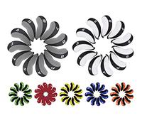 BIG TEETH Golf 11Pcs Iron Head Covers Neoprene Golf Club Protector with Number 3.4.5.6.7.8.9.P.A.S.L Multi Colors (Black and Grey)