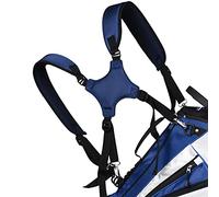 BIG TEETH Golf Bag Strap,Adjustable Padded Bag Strap Replacement,Golf Double Shoulder Bag Straps With Rotate Metal Hooks For Golf Bag With 4 D-rings (Blue & black)