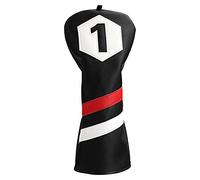 Big Teeth Golf Club Head covers for Driver 460CC DR #1 Balck White Red PU Leather