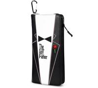 BIG TEETH Golf Gloves Holder Case Bag Zipper Accessory Travel Organizer Caddie Pattern Black/white PU Leather for the Golf Father Gift