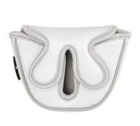 BIG TEETH Golf Head Covers Mid Mallet Putter Cover Fit for Odessey Backstryke Center Shaft Putter (White)