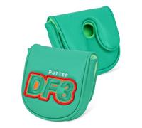 Big Teeth Golf Putter Covers Df3 Mallet Putter Headcover Magnetic Closure, Df3 Putter Cover Headcover Leather Mallet Putter Covers for Df3 Putter (Masters Tournament)