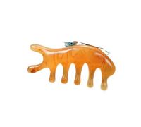 Big Teeth Head 5-Tooth Meridian Massage Comb Resin Large-Tooth Head Massage Tool 5-Paw Half Round Shap Comb(M)