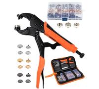 BIG TEETH Heavy Duty Snap Fastener Kit, Metal Snap Button Tool, Includes 15 Sets Snaps, Golf Cart Cover, Golf Bag, Boat Cover, Canvas, Sewing