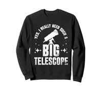 Big Telescope Stargazing Stargazer Astronomy Night Sky Sweatshirt