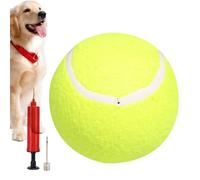 Big Tennis Ball - Rubber Dog |Made from Natural Rubber| Gentle On Teeth & Gums|Extra Bouncy|| Durable|Floats|Squeak Tennis Pack|Toy Balls Easy Playing Fetch Fits Inch Dog Ball Launc
