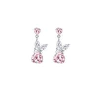 Big Thick Hoop Earrings For Women Earrings Drop Sterling Silver Pin Statement Wedding Animal Holiday Jewelry Easter Birthday Sensitive (Pink, One Size)