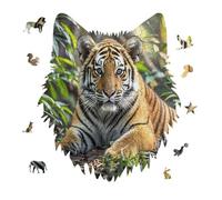 Big Tiger Jigsaw Puzzle 175PCS Wolf Head Design Puzzle Wooden Jigsaw Puzzles for Adults Families