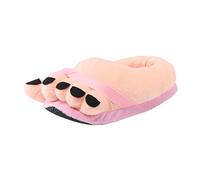 Big Toe Slippers Wide Fit Winter Warm Soft Cartoon Funny Indoor Shoes Anti-Slip Cute Fashion Slippers 3D Original Huge Toe Funny Novety Flip-Flop Footwear Pink