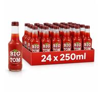 Big Tom Spiced Tomato Juice for Bloody Mary Mix, 250ml, 24 Pack | 250ml bottle, 24 pack, Vegan-Friendly