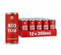 Big Tom Spiced Tomato Juice for Bloody Mary Mix - 250ml Cans (12 Pack) | Vegan-Friendly Drink