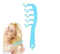 Big Tooth Detangler Comb - Portable Z Shape Wide Tooth Distribution Seam Slit Comb | Salon Styling Tool Detangler Shower Brush For Thick, Curly, Wavy, Or Long Hair, Women Girls