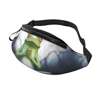 Big tortoise Fanny Pack for Women Men Fashion Waist Pack Adjustable Belt Bag for Workout Running Travelling Casual Waist Bag, Funny Yoga Frog, One Size