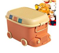 Big Toy Box Funny Car Shaped Organizer Bin with Wheels