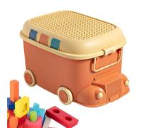 Big Toy Box Large Capacity Car Shape Organizer Bin with Wheels