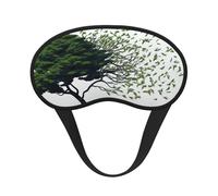 Big Tree Blowing in The Wind Eye Mask for Sleeping Soft Satin Sleep Shade Cover Blindfold with Elastic Strap Travel Nap Blackout Eye Shade Cover for Women Men