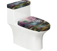 Big tree by the river Printed Toilet Seat Cover Set (2 Pieces) - With Tank Lid - Fits U-shaped or Extended Toilets - Perfect for Housewarming, Birthdays, and Gifts