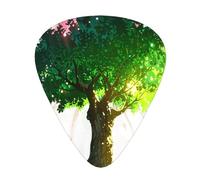 Big tree in the sun Printed pick set - 12 pieces, thin, medium and thick guitar picks, suitable for guitar, bass, electric guitar and ukulele