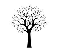 Big Tree Wall Sticker Home Decor Living Room Vinyl Self-Adhesive Entry Way Door Murals Retro Classroom Dormitory Wall Decal Extra Large - 61x75cm