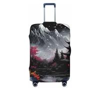 Big Trees and Mountains Elastic Travel Luggage Cover Suitcase Protector, Print Suitcase Baggage Cover Anti-Scratch